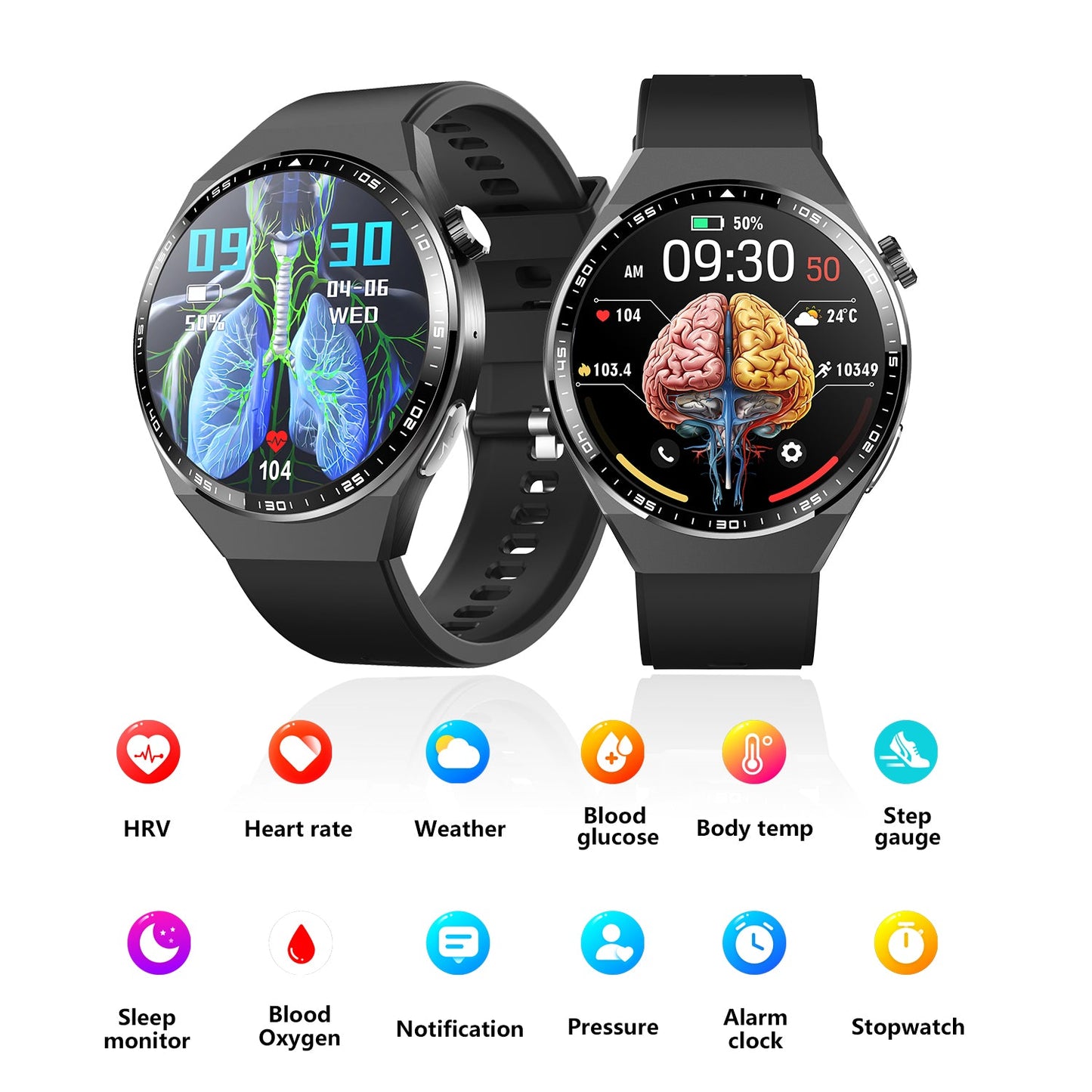 2025 New Measure ECG+PPG Smart Watch Men Full Touch Screen Sport Fitness Watches Bluetooth For Android ios Smartwatch